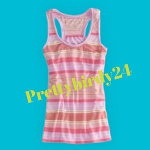 Y2K AEO Stripe Feather Light Tank